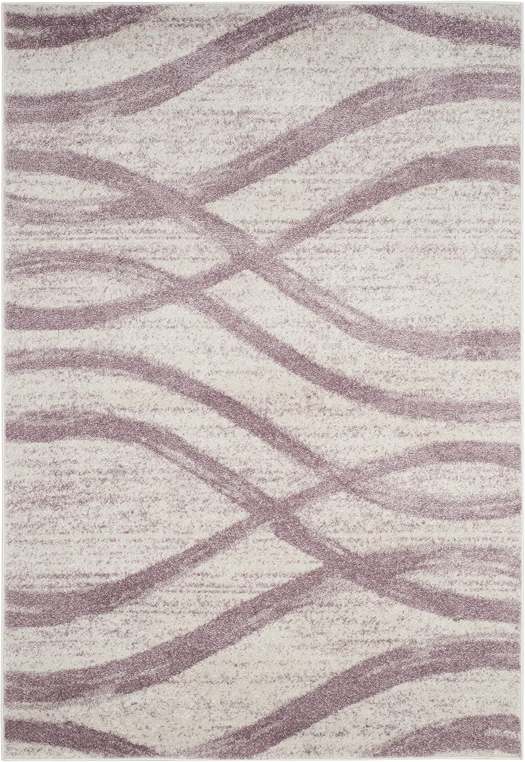 image:imageSAFAVIEH Area Rug 8x10 Adirondack Collection Large Sage amp Cream Modern Wave Design NonShedding amp Easy to Clean Ideal for Living Room Bedroom Dining Space ADR125XCreamPurple