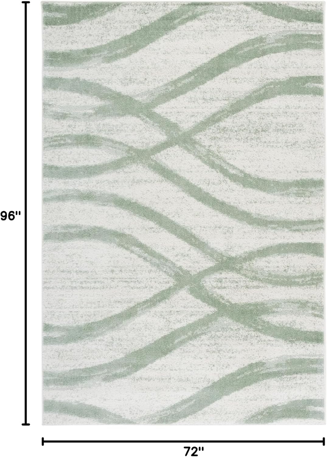 image:imageSAFAVIEH Area Rug 8x10 Adirondack Collection Large Sage amp Cream Modern Wave Design NonShedding amp Easy to Clean Ideal for Living Room Bedroom Dining Space ADR125XIvorySage