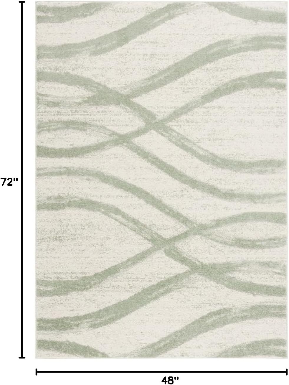 image:imageSAFAVIEH Area Rug 8x10 Adirondack Collection Large Sage amp Cream Modern Wave Design NonShedding amp Easy to Clean Ideal for Living Room Bedroom Dining Space ADR125XIvorySage
