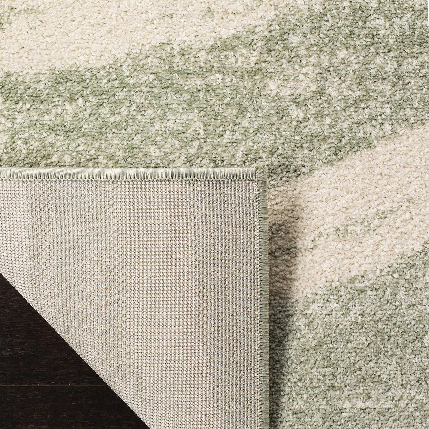 image:imageSAFAVIEH Area Rug 8x10 Adirondack Collection Large Sage amp Cream Modern Wave Design NonShedding amp Easy to Clean Ideal for Living Room Bedroom Dining Space ADR125XSageCream