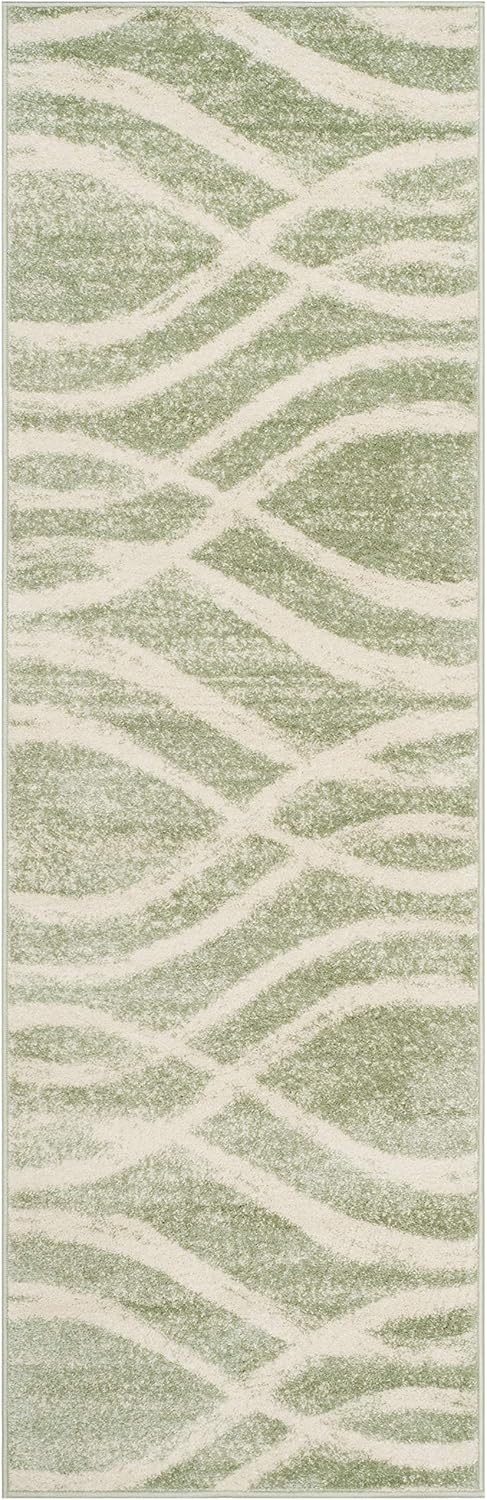 image:imageSAFAVIEH Area Rug 8x10 Adirondack Collection Large Sage amp Cream Modern Wave Design NonShedding amp Easy to Clean Ideal for Living Room Bedroom Dining Space ADR125XSageCream