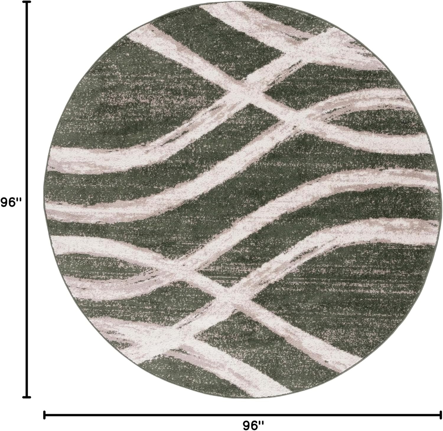 image:imageSAFAVIEH Area Rug 8x10 Adirondack Collection Large Sage amp Cream Modern Wave Design NonShedding amp Easy to Clean Ideal for Living Room Bedroom Dining Space ADR125XDark GreenIvory