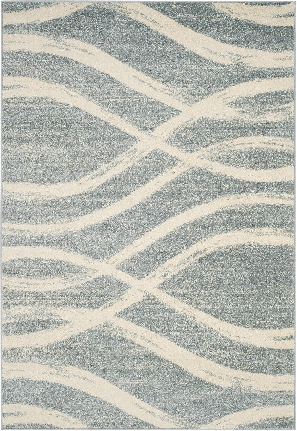 image:imageSAFAVIEH Area Rug 8x10 Adirondack Collection Large Sage amp Cream Modern Wave Design NonShedding amp Easy to Clean Ideal for Living Room Bedroom Dining Space ADR125XCreamSlate