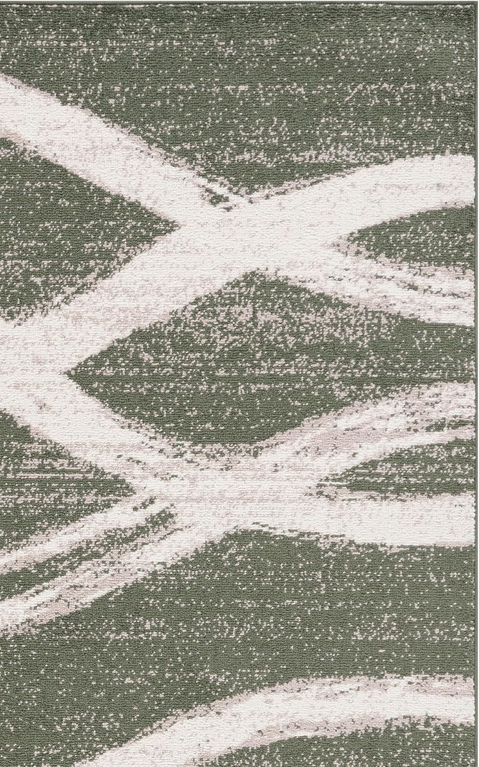 image:imageSAFAVIEH Area Rug 8x10 Adirondack Collection Large Sage amp Cream Modern Wave Design NonShedding amp Easy to Clean Ideal for Living Room Bedroom Dining Space ADR125XDark GreenIvory