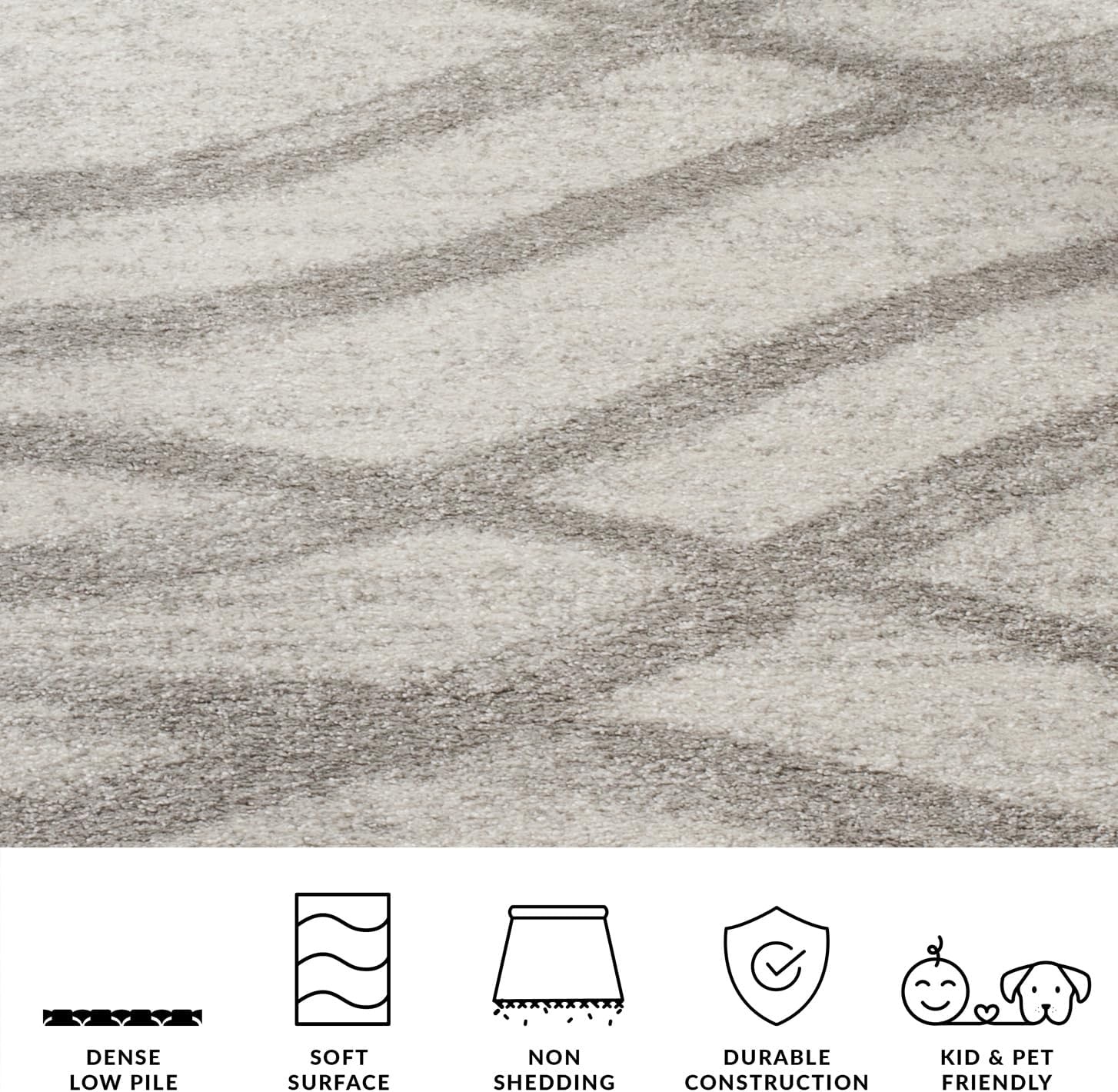 image:imageSAFAVIEH Area Rug 8x10 Adirondack Collection Large Sage amp Cream Modern Wave Design NonShedding amp Easy to Clean Ideal for Living Room Bedroom Dining Space ADR125XCreamGrey