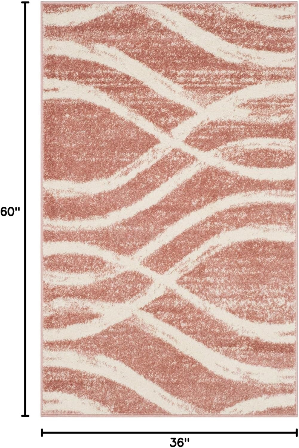 image:imageSAFAVIEH Area Rug 8x10 Adirondack Collection Large Sage amp Cream Modern Wave Design NonShedding amp Easy to Clean Ideal for Living Room Bedroom Dining Space ADR125XRoseCream
