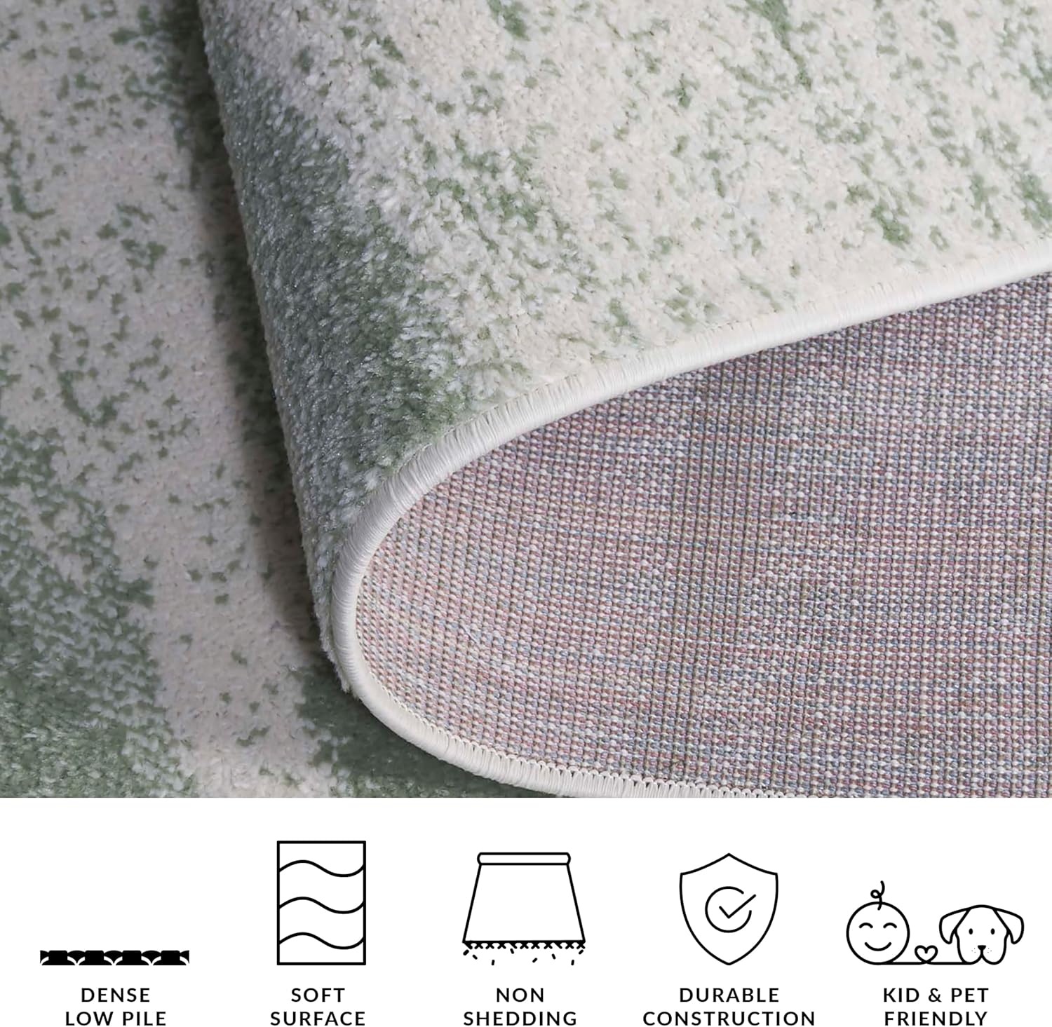 image:imageSAFAVIEH Area Rug 8x10 Adirondack Collection Large Sage amp Cream Modern Wave Design NonShedding amp Easy to Clean Ideal for Living Room Bedroom Dining Space ADR125XIvorySage