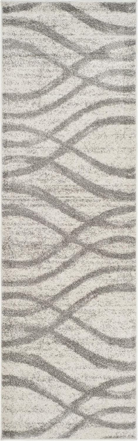 image:imageSAFAVIEH Area Rug 8x10 Adirondack Collection Large Sage amp Cream Modern Wave Design NonShedding amp Easy to Clean Ideal for Living Room Bedroom Dining Space ADR125XCreamGrey