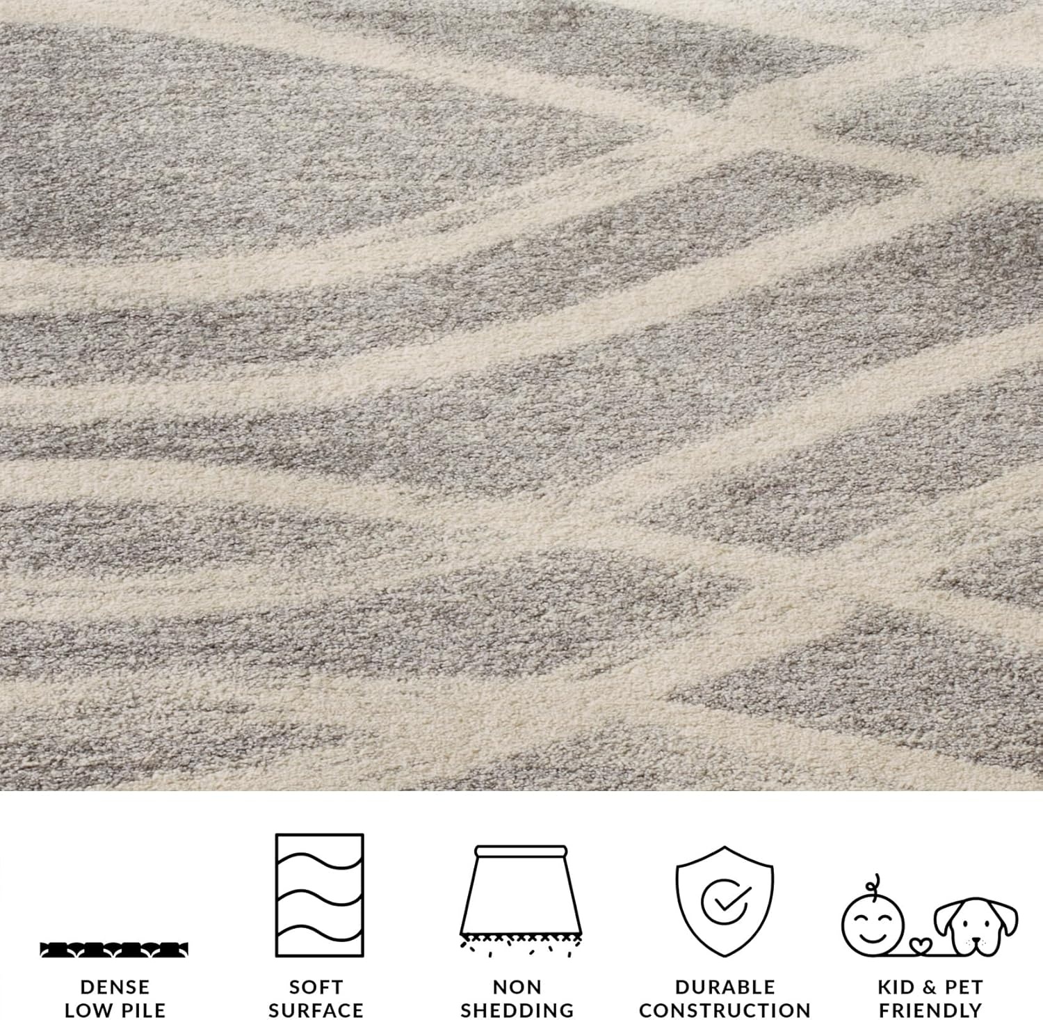 image:imageSAFAVIEH Area Rug 8x10 Adirondack Collection Large Sage amp Cream Modern Wave Design NonShedding amp Easy to Clean Ideal for Living Room Bedroom Dining Space ADR125XGreyCream
