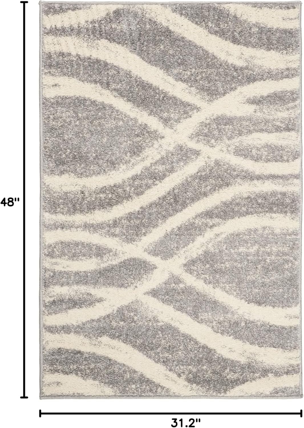 image:imageSAFAVIEH Area Rug 8x10 Adirondack Collection Large Sage amp Cream Modern Wave Design NonShedding amp Easy to Clean Ideal for Living Room Bedroom Dining Space ADR125XGreyCream