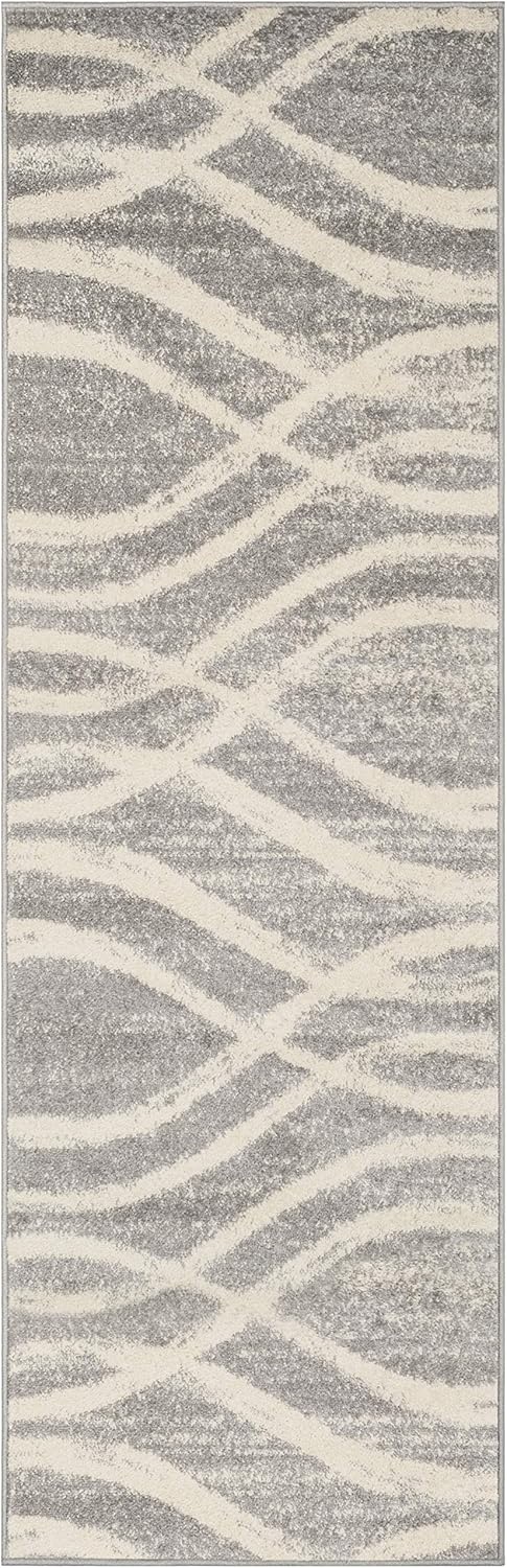 image:imageSAFAVIEH Area Rug 8x10 Adirondack Collection Large Sage amp Cream Modern Wave Design NonShedding amp Easy to Clean Ideal for Living Room Bedroom Dining Space ADR125XGreyCream