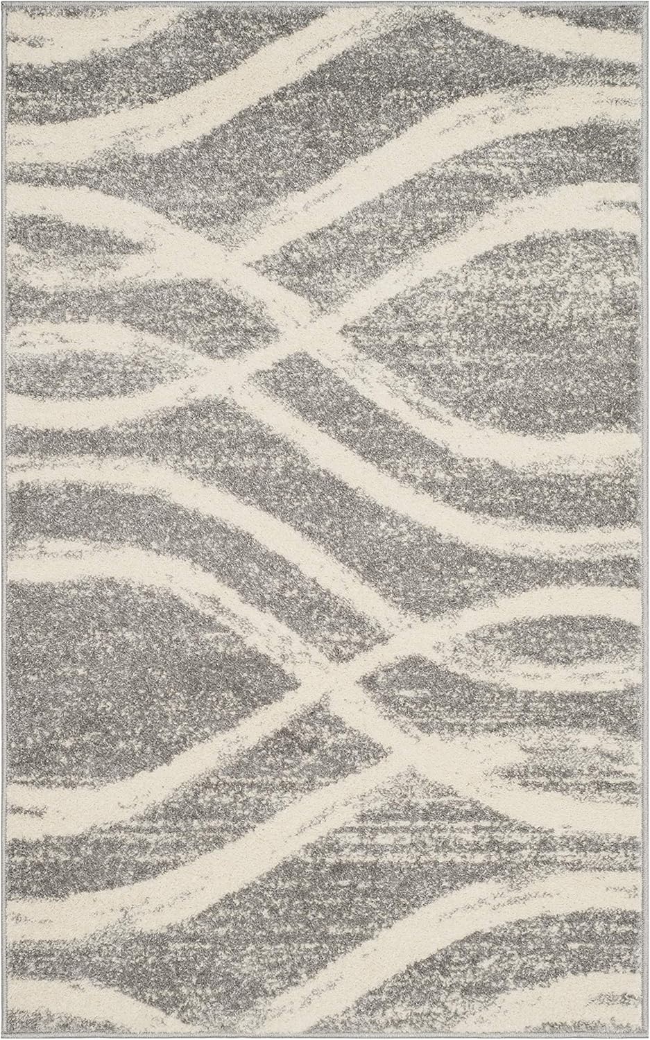 image:imageSAFAVIEH Area Rug 8x10 Adirondack Collection Large Sage amp Cream Modern Wave Design NonShedding amp Easy to Clean Ideal for Living Room Bedroom Dining Space ADR125XGreyCream