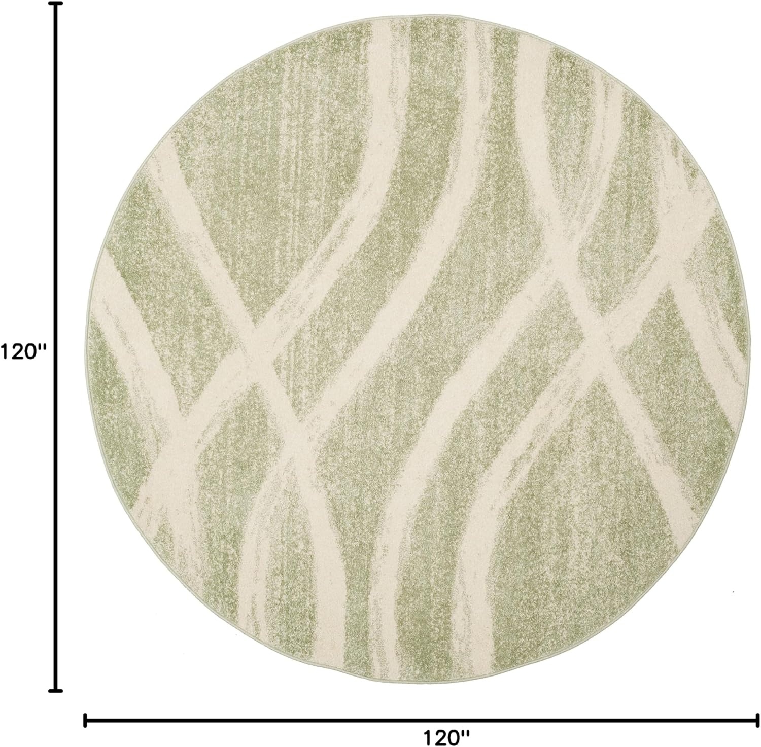 image:imageSAFAVIEH Area Rug 8x10 Adirondack Collection Large Sage amp Cream Modern Wave Design NonShedding amp Easy to Clean Ideal for Living Room Bedroom Dining Space ADR125XSageCream