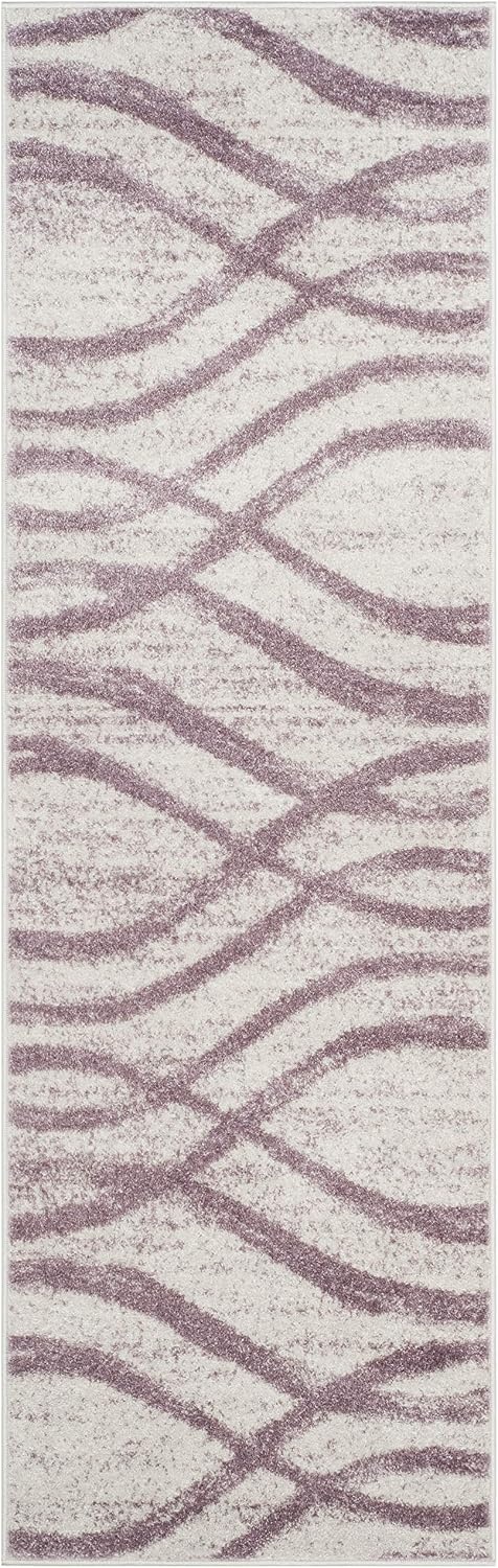image:imageSAFAVIEH Area Rug 8x10 Adirondack Collection Large Sage amp Cream Modern Wave Design NonShedding amp Easy to Clean Ideal for Living Room Bedroom Dining Space ADR125XCreamPurple
