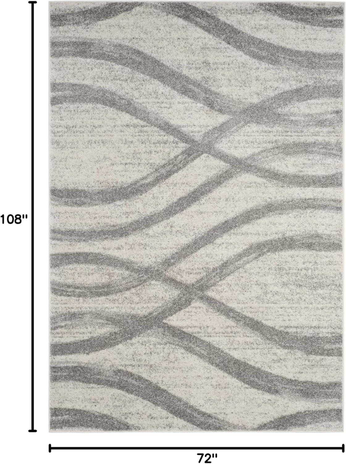image:imageSAFAVIEH Area Rug 8x10 Adirondack Collection Large Sage amp Cream Modern Wave Design NonShedding amp Easy to Clean Ideal for Living Room Bedroom Dining Space ADR125XCreamGrey