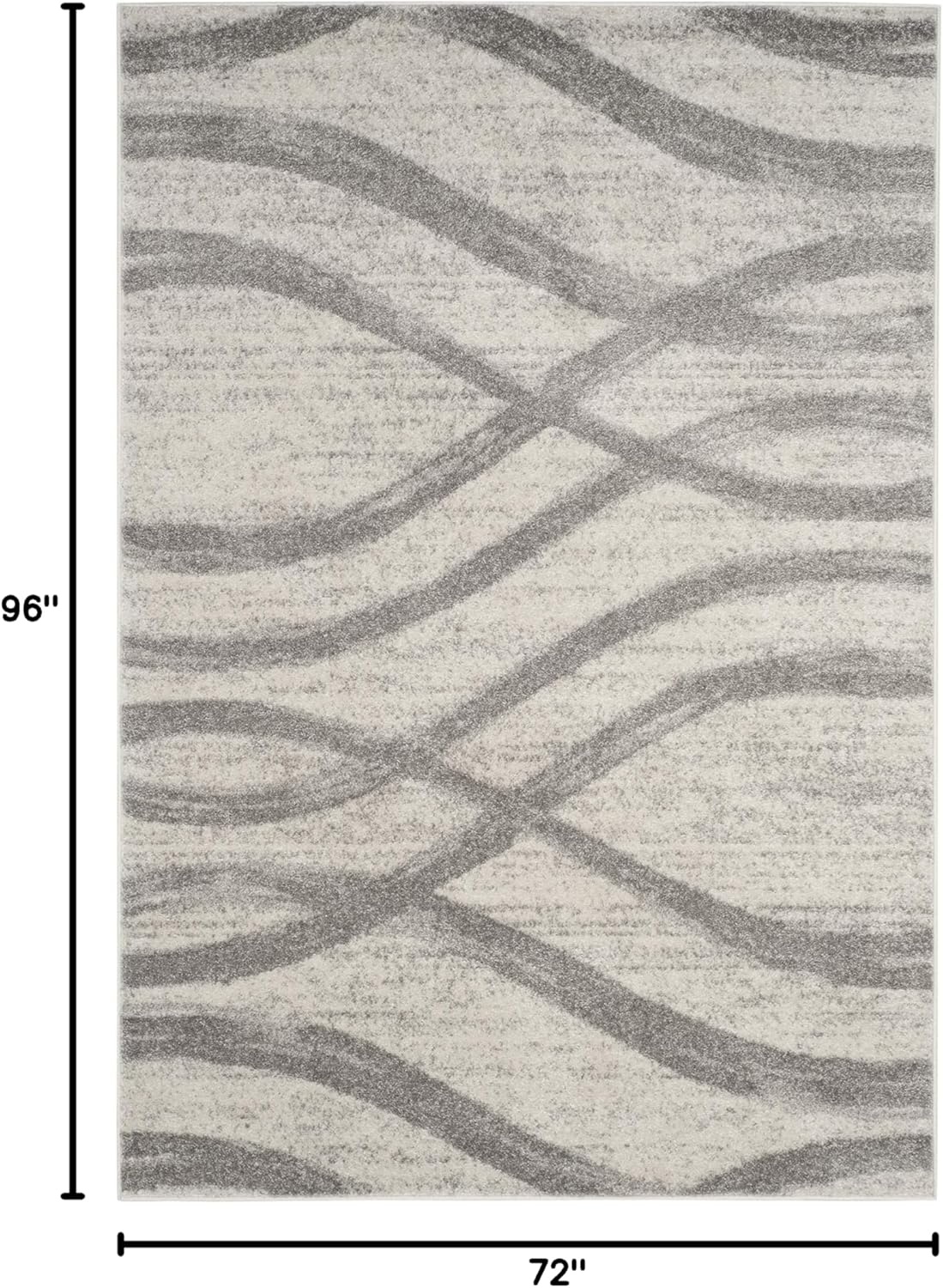 image:imageSAFAVIEH Area Rug 8x10 Adirondack Collection Large Sage amp Cream Modern Wave Design NonShedding amp Easy to Clean Ideal for Living Room Bedroom Dining Space ADR125XCreamGrey