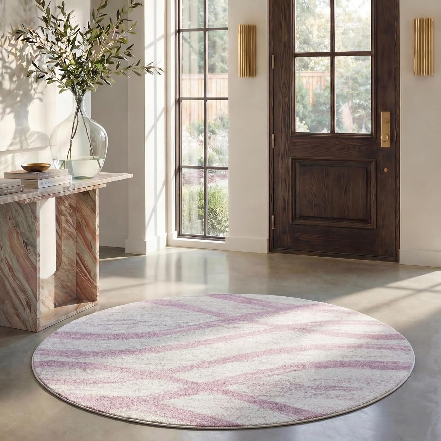image:imageSAFAVIEH Area Rug 8x10 Adirondack Collection Large Sage amp Cream Modern Wave Design NonShedding amp Easy to Clean Ideal for Living Room Bedroom Dining Space ADR125XCreamPurple
