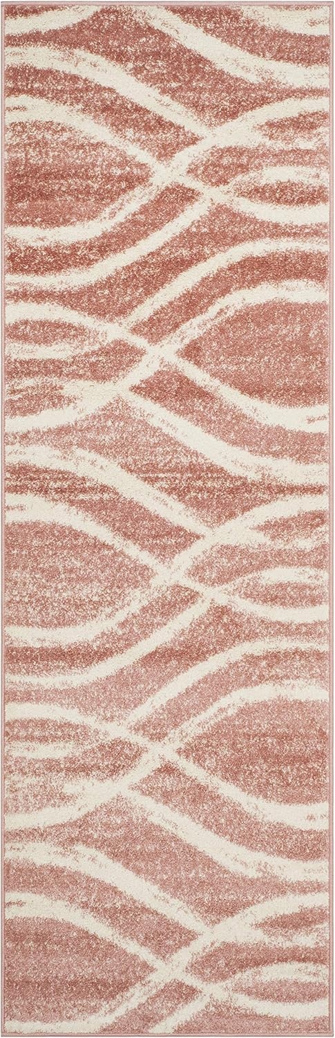 image:imageSAFAVIEH Area Rug 8x10 Adirondack Collection Large Sage amp Cream Modern Wave Design NonShedding amp Easy to Clean Ideal for Living Room Bedroom Dining Space ADR125XRoseCream