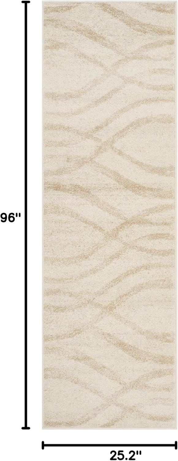 image:imageSAFAVIEH Area Rug 8x10 Adirondack Collection Large Sage amp Cream Modern Wave Design NonShedding amp Easy to Clean Ideal for Living Room Bedroom Dining Space ADR125XCreamChampagne