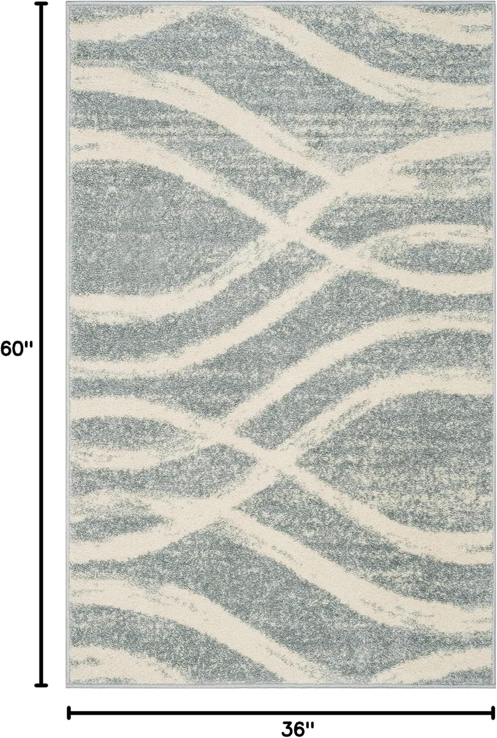 image:imageSAFAVIEH Area Rug 8x10 Adirondack Collection Large Sage amp Cream Modern Wave Design NonShedding amp Easy to Clean Ideal for Living Room Bedroom Dining Space ADR125XCreamSlate