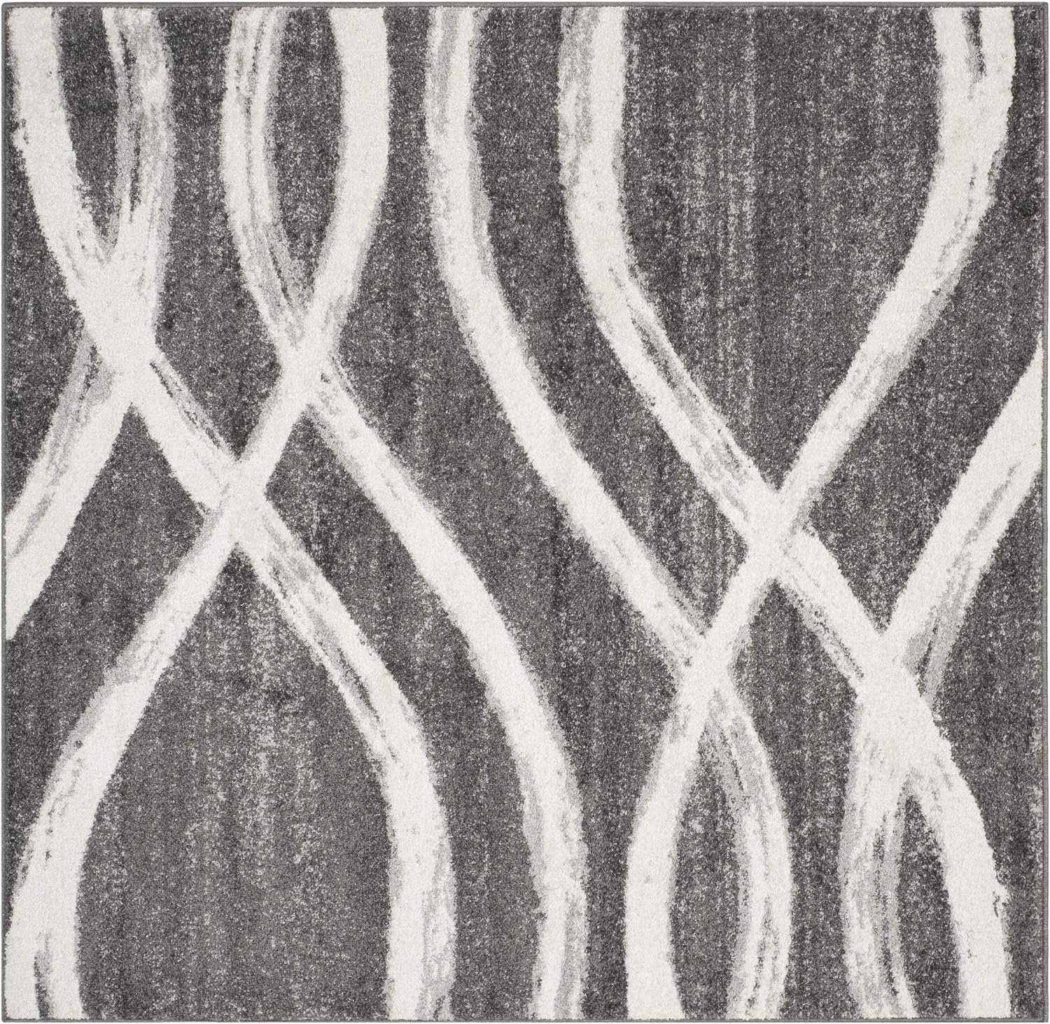 image:imageSAFAVIEH Area Rug 8x10 Adirondack Collection Large Sage amp Cream Modern Wave Design NonShedding amp Easy to Clean Ideal for Living Room Bedroom Dining Space ADR125XCharcoalIvory