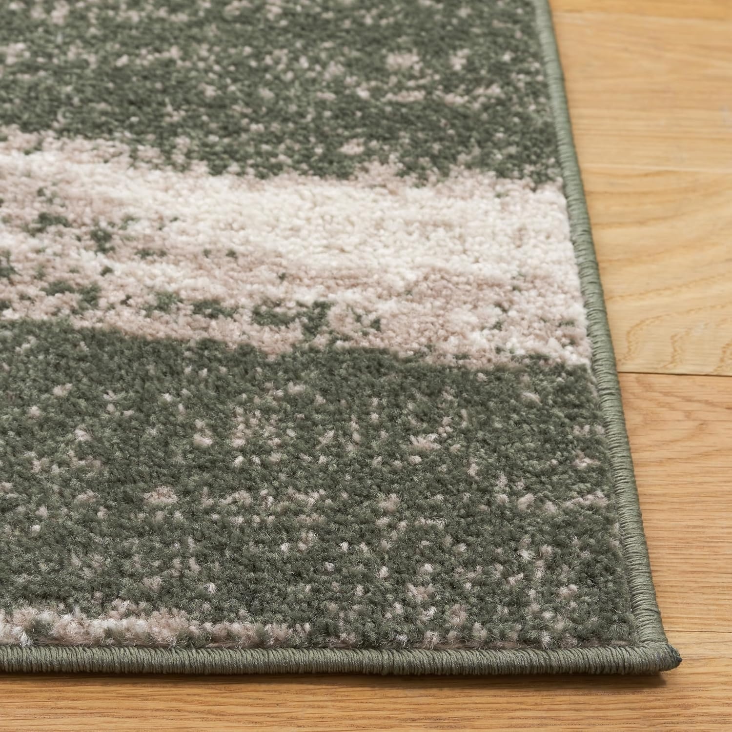 image:imageSAFAVIEH Area Rug 8x10 Adirondack Collection Large Sage amp Cream Modern Wave Design NonShedding amp Easy to Clean Ideal for Living Room Bedroom Dining Space ADR125XDark GreenIvory