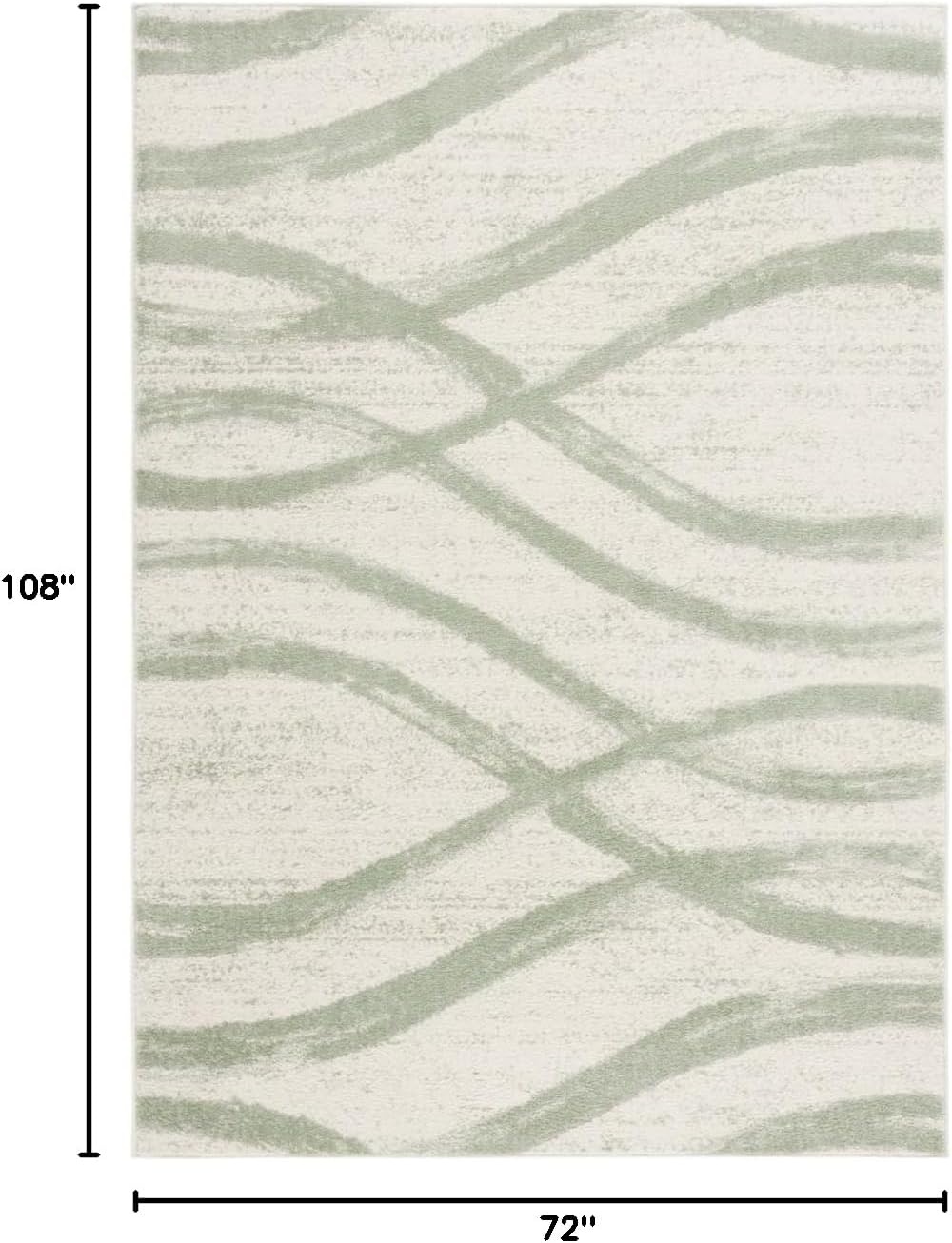 image:imageSAFAVIEH Area Rug 8x10 Adirondack Collection Large Sage amp Cream Modern Wave Design NonShedding amp Easy to Clean Ideal for Living Room Bedroom Dining Space ADR125XIvorySage