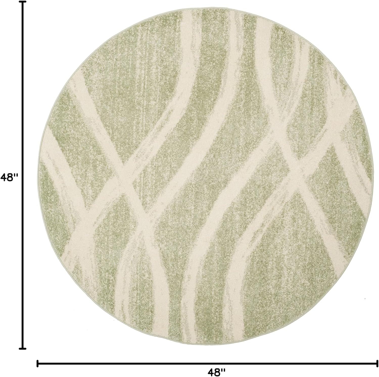 image:imageSAFAVIEH Area Rug 8x10 Adirondack Collection Large Sage amp Cream Modern Wave Design NonShedding amp Easy to Clean Ideal for Living Room Bedroom Dining Space ADR125XSageCream