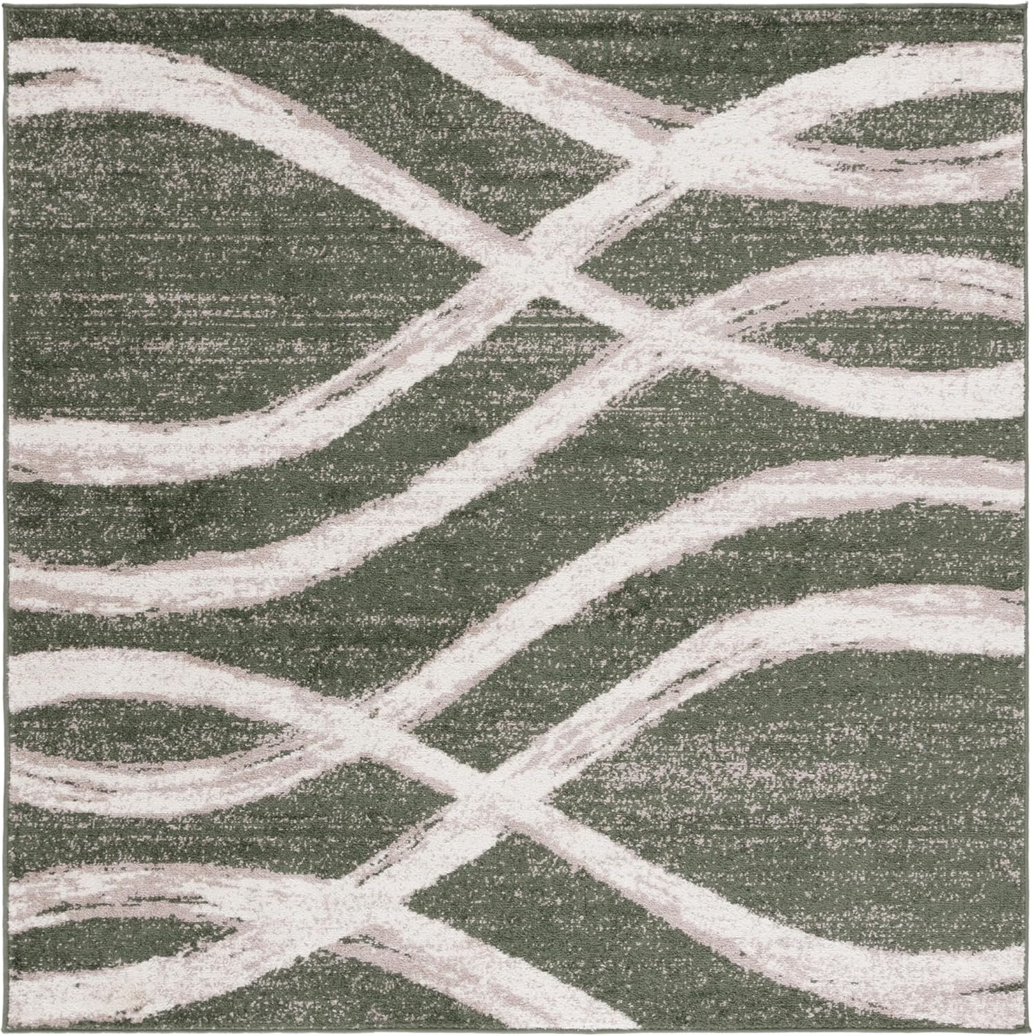 image:imageSAFAVIEH Area Rug 8x10 Adirondack Collection Large Sage amp Cream Modern Wave Design NonShedding amp Easy to Clean Ideal for Living Room Bedroom Dining Space ADR125XDark GreenIvory