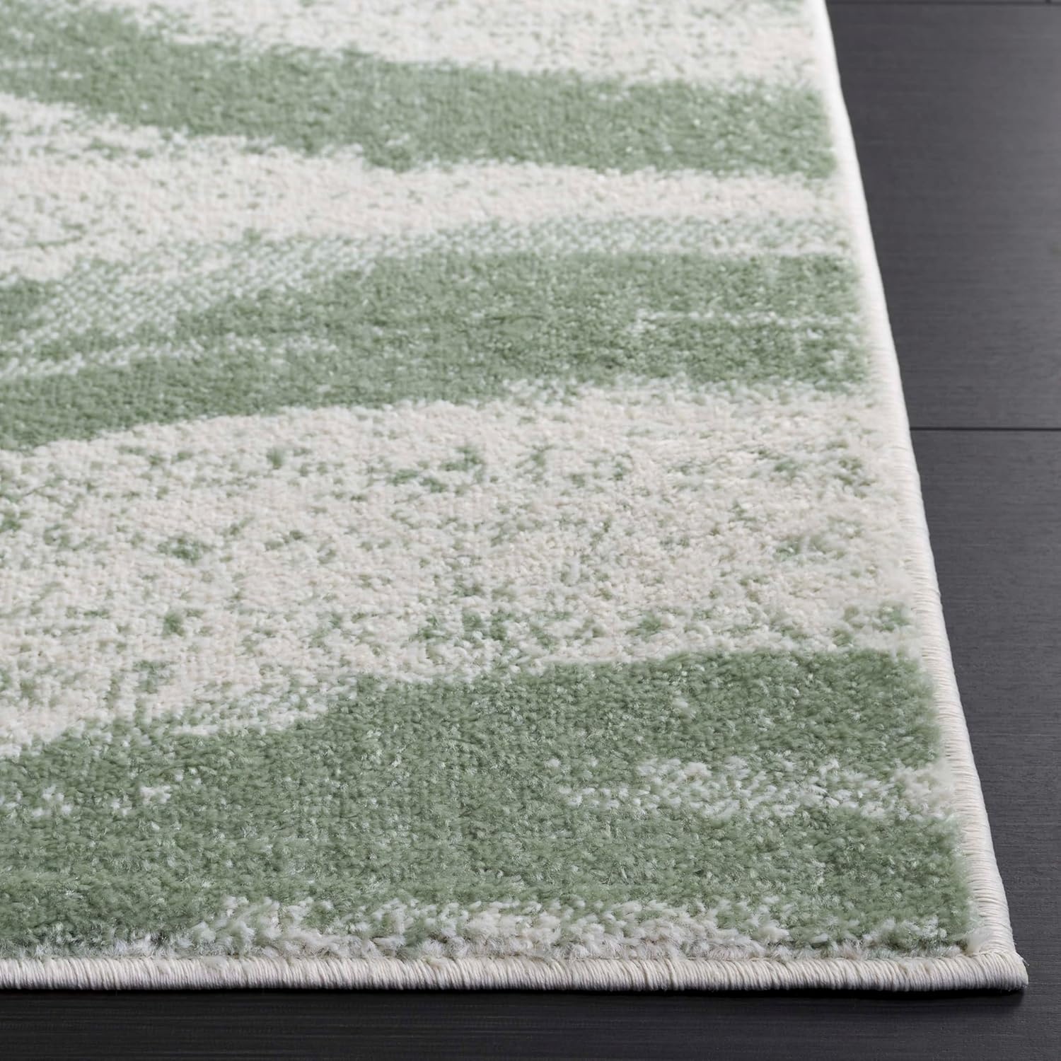 image:imageSAFAVIEH Area Rug 8x10 Adirondack Collection Large Sage amp Cream Modern Wave Design NonShedding amp Easy to Clean Ideal for Living Room Bedroom Dining Space ADR125XIvorySage