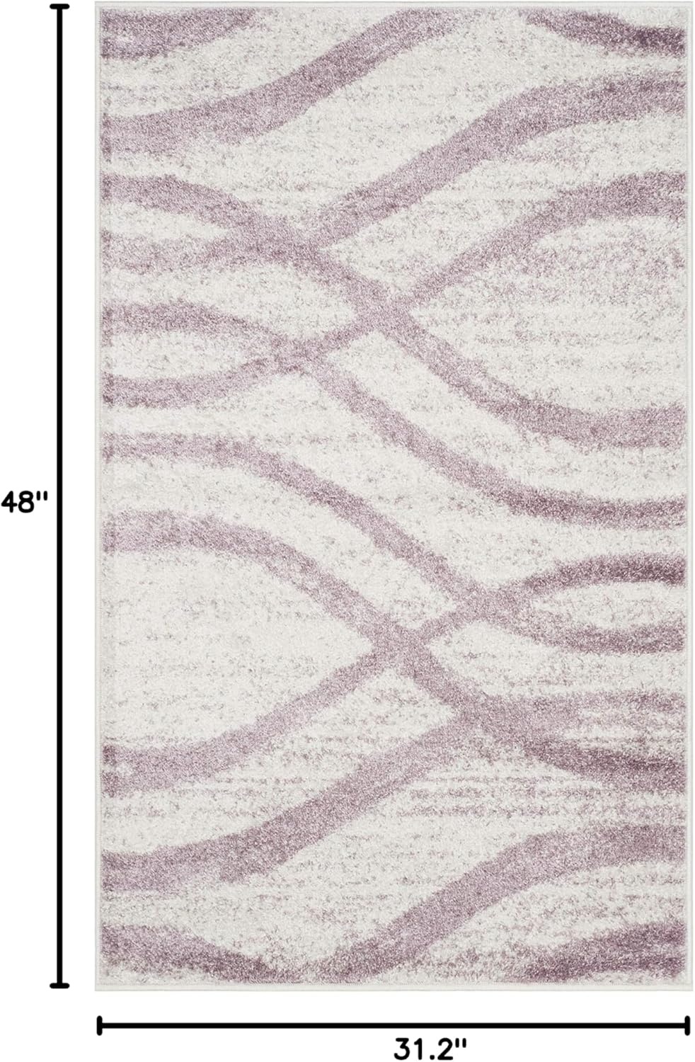 image:imageSAFAVIEH Area Rug 8x10 Adirondack Collection Large Sage amp Cream Modern Wave Design NonShedding amp Easy to Clean Ideal for Living Room Bedroom Dining Space ADR125XCreamPurple