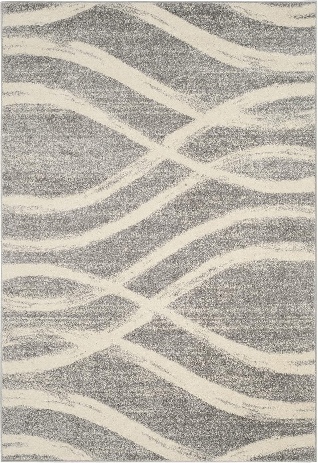image:imageSAFAVIEH Area Rug 8x10 Adirondack Collection Large Sage amp Cream Modern Wave Design NonShedding amp Easy to Clean Ideal for Living Room Bedroom Dining Space ADR125XGreyCream