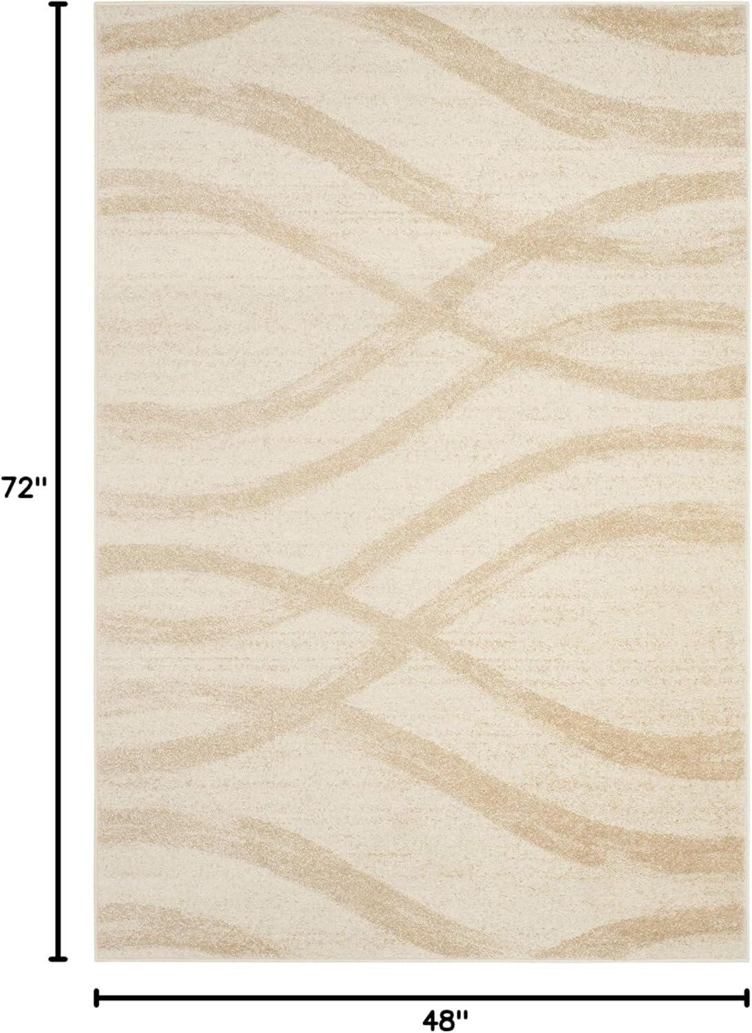 image:imageSAFAVIEH Area Rug 8x10 Adirondack Collection Large Sage amp Cream Modern Wave Design NonShedding amp Easy to Clean Ideal for Living Room Bedroom Dining Space ADR125XCreamChampagne