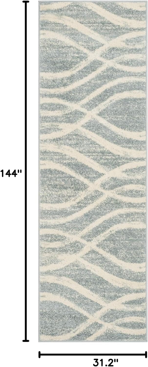 image:imageSAFAVIEH Area Rug 8x10 Adirondack Collection Large Sage amp Cream Modern Wave Design NonShedding amp Easy to Clean Ideal for Living Room Bedroom Dining Space ADR125XCreamSlate