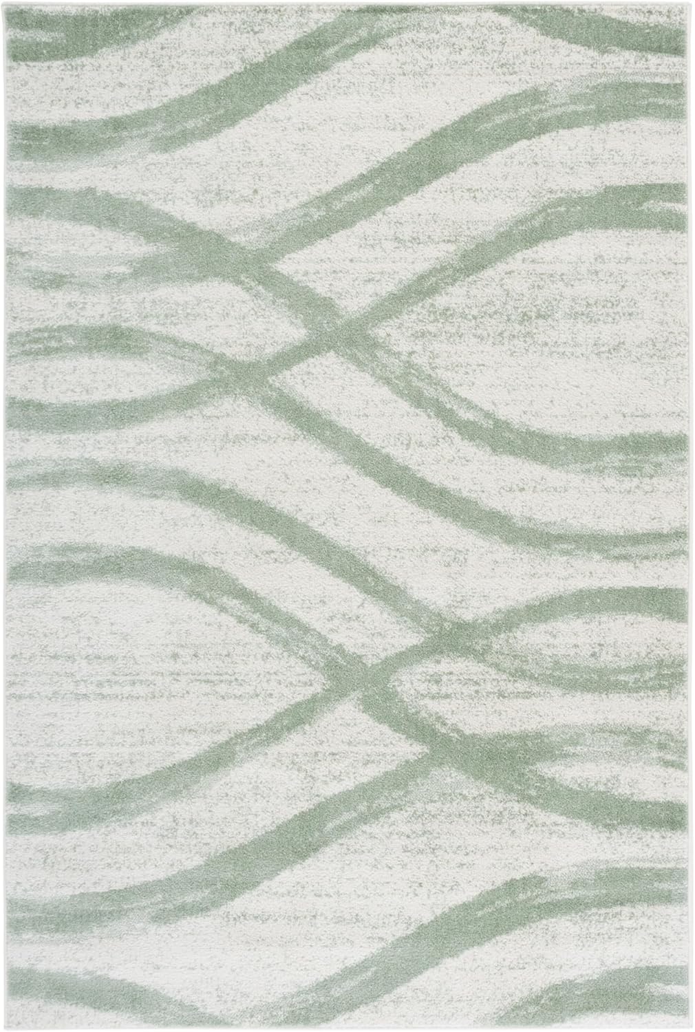 image:imageSAFAVIEH Area Rug 8x10 Adirondack Collection Large Sage amp Cream Modern Wave Design NonShedding amp Easy to Clean Ideal for Living Room Bedroom Dining Space ADR125XIvorySage