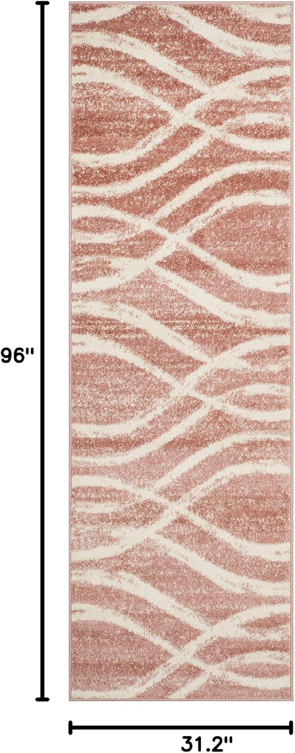 image:imageSAFAVIEH Area Rug 8x10 Adirondack Collection Large Sage amp Cream Modern Wave Design NonShedding amp Easy to Clean Ideal for Living Room Bedroom Dining Space ADR125XRoseCream