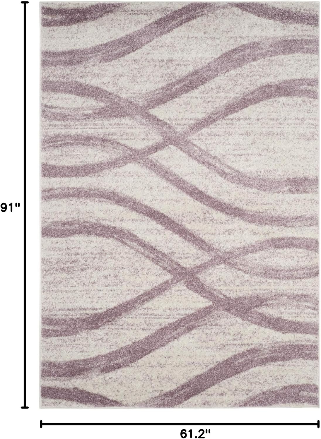 image:imageSAFAVIEH Area Rug 8x10 Adirondack Collection Large Sage amp Cream Modern Wave Design NonShedding amp Easy to Clean Ideal for Living Room Bedroom Dining Space ADR125XCreamPurple