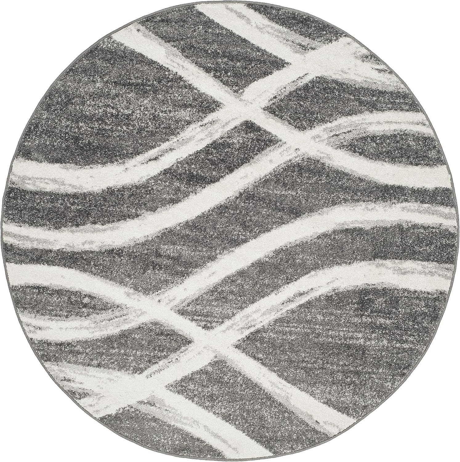 image:imageSAFAVIEH Area Rug 8x10 Adirondack Collection Large Sage amp Cream Modern Wave Design NonShedding amp Easy to Clean Ideal for Living Room Bedroom Dining Space ADR125XCharcoalIvory