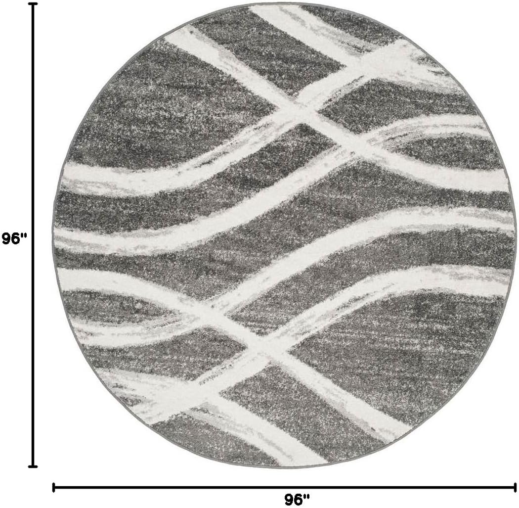 image:imageSAFAVIEH Area Rug 8x10 Adirondack Collection Large Sage amp Cream Modern Wave Design NonShedding amp Easy to Clean Ideal for Living Room Bedroom Dining Space ADR125XCharcoalIvory