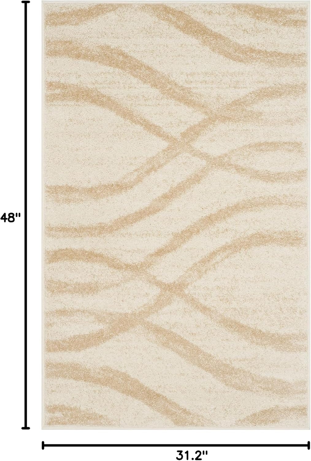 image:imageSAFAVIEH Area Rug 8x10 Adirondack Collection Large Sage amp Cream Modern Wave Design NonShedding amp Easy to Clean Ideal for Living Room Bedroom Dining Space ADR125XCreamChampagne