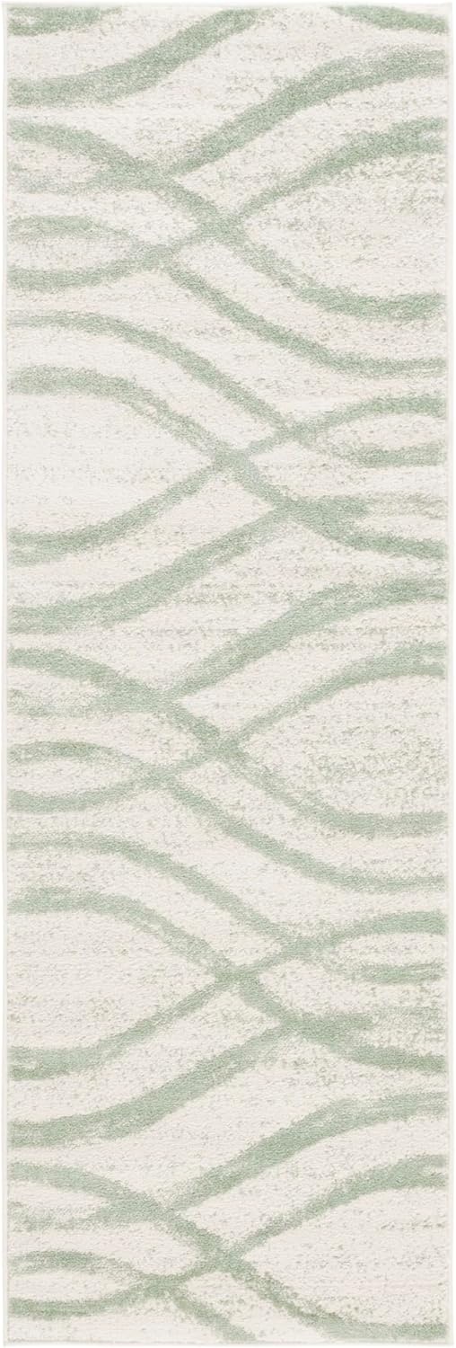 image:imageSAFAVIEH Area Rug 8x10 Adirondack Collection Large Sage amp Cream Modern Wave Design NonShedding amp Easy to Clean Ideal for Living Room Bedroom Dining Space ADR125XIvorySage