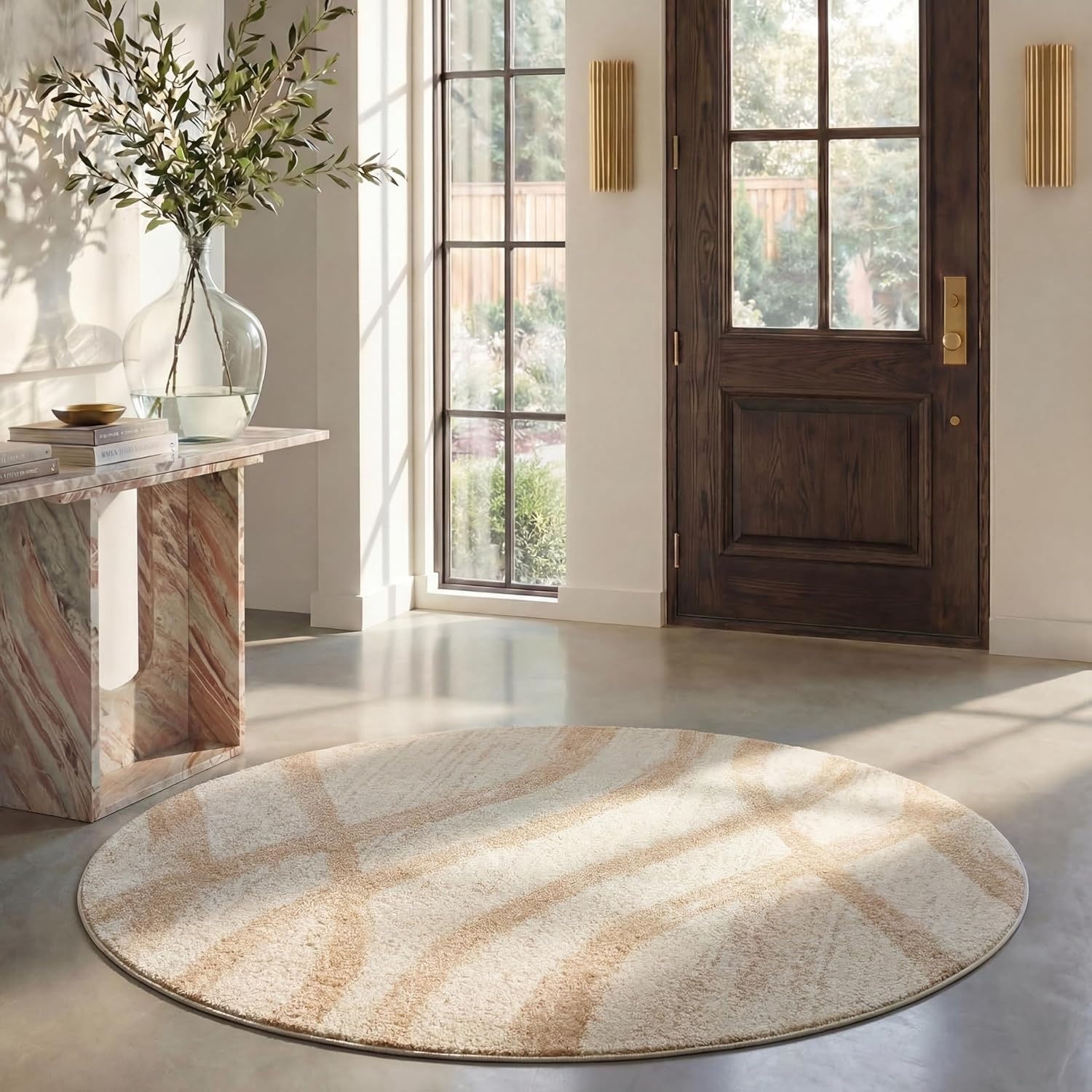 image:imageSAFAVIEH Area Rug 8x10 Adirondack Collection Large Sage amp Cream Modern Wave Design NonShedding amp Easy to Clean Ideal for Living Room Bedroom Dining Space ADR125XCreamChampagne