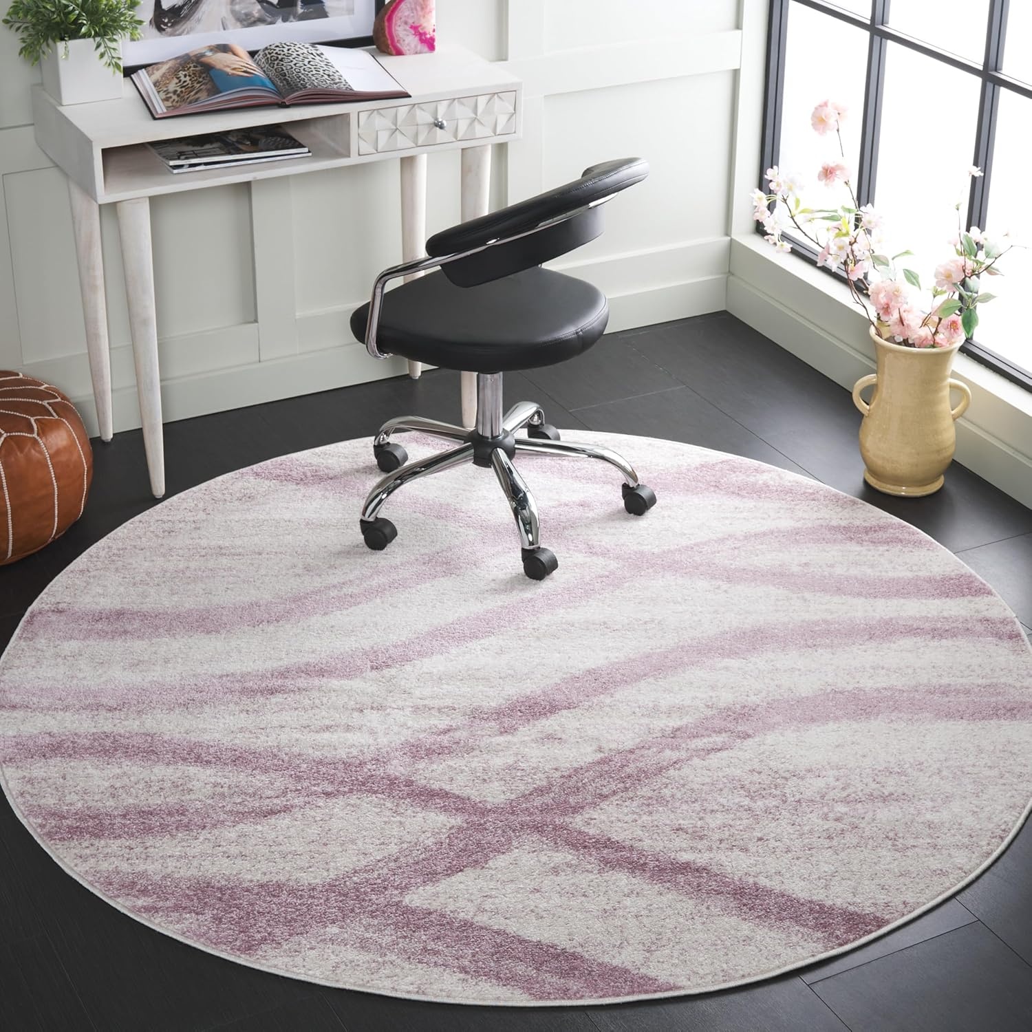 image:imageSAFAVIEH Area Rug 8x10 Adirondack Collection Large Sage amp Cream Modern Wave Design NonShedding amp Easy to Clean Ideal for Living Room Bedroom Dining Space ADR125XCreamPurple