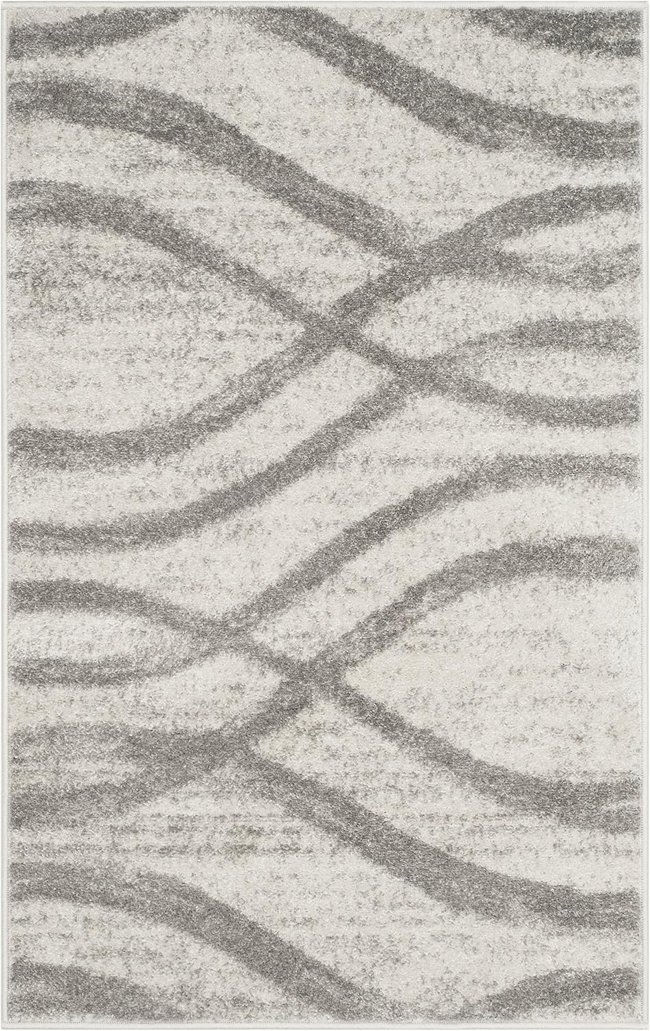 image:imageSAFAVIEH Area Rug 8x10 Adirondack Collection Large Sage amp Cream Modern Wave Design NonShedding amp Easy to Clean Ideal for Living Room Bedroom Dining Space ADR125XCreamGrey