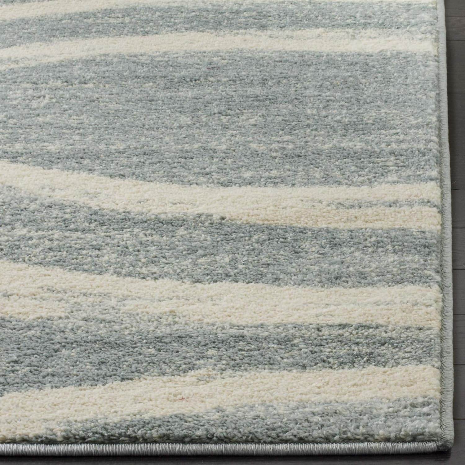 image:imageSAFAVIEH Area Rug 8x10 Adirondack Collection Large Sage amp Cream Modern Wave Design NonShedding amp Easy to Clean Ideal for Living Room Bedroom Dining Space ADR125XCreamSlate