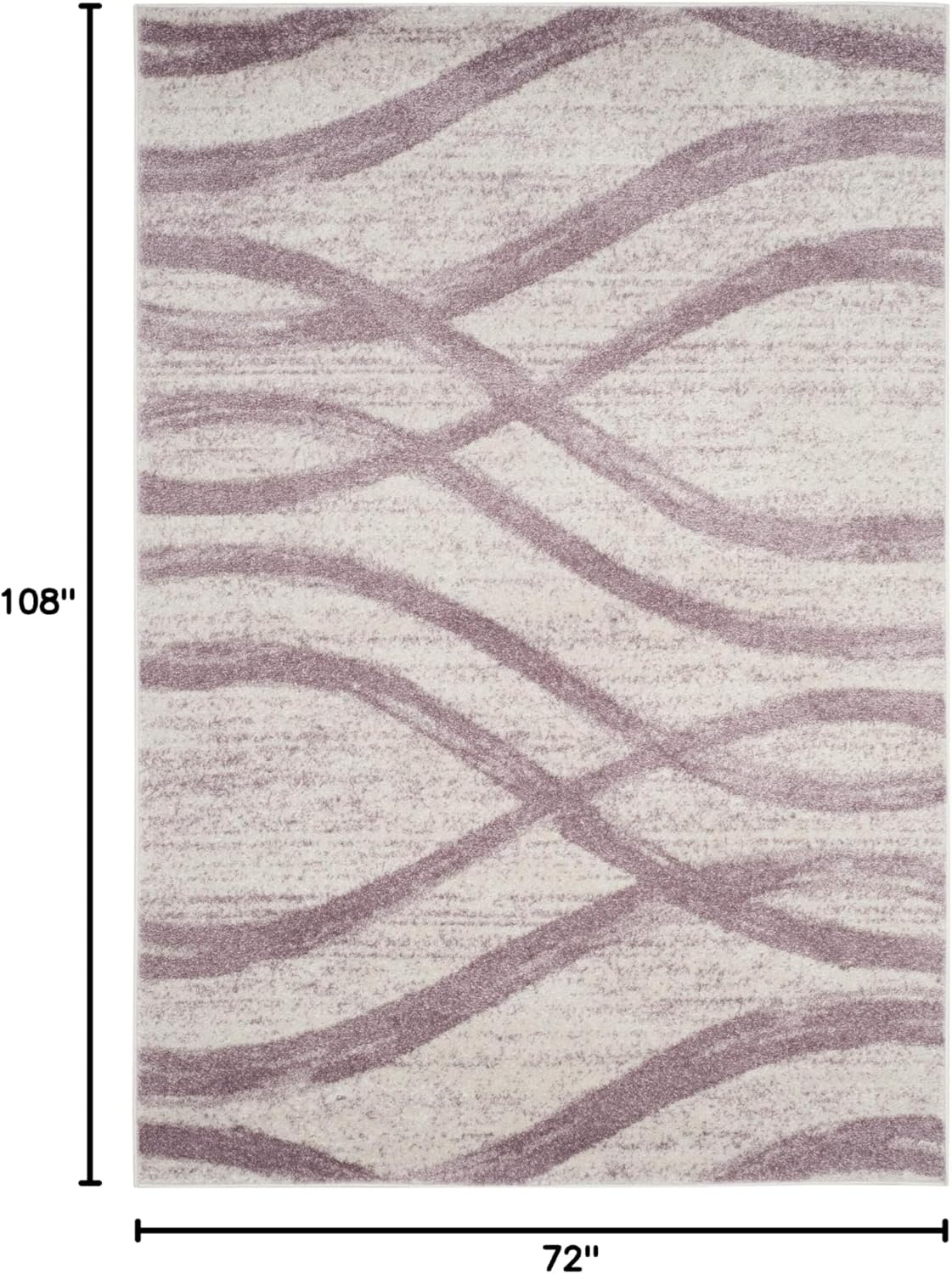 image:imageSAFAVIEH Area Rug 8x10 Adirondack Collection Large Sage amp Cream Modern Wave Design NonShedding amp Easy to Clean Ideal for Living Room Bedroom Dining Space ADR125XCreamPurple