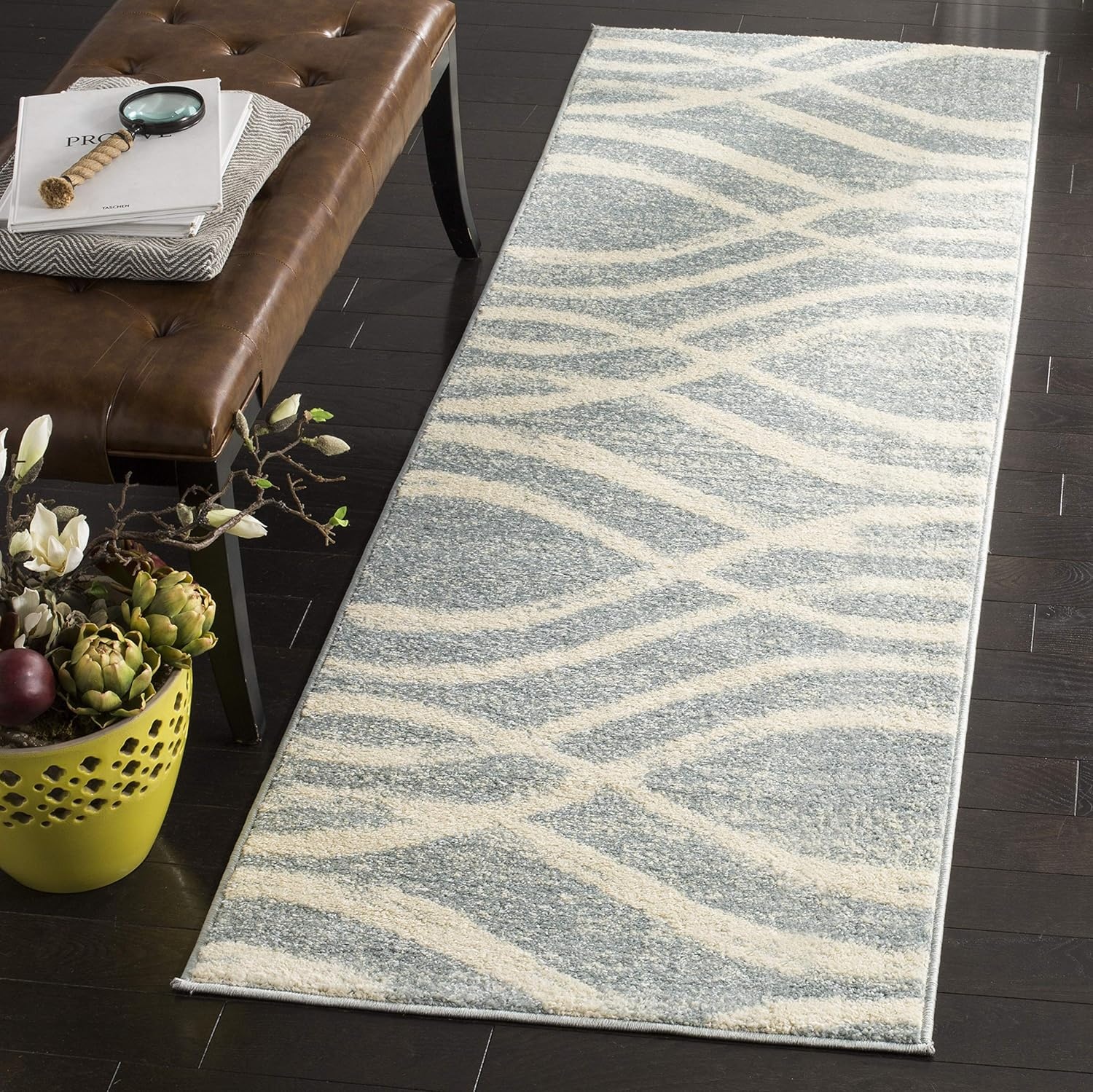 image:imageSAFAVIEH Area Rug 8x10 Adirondack Collection Large Sage amp Cream Modern Wave Design NonShedding amp Easy to Clean Ideal for Living Room Bedroom Dining Space ADR125XCreamSlate