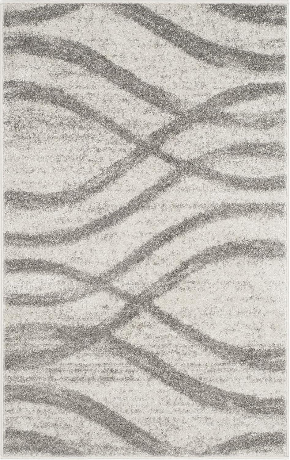 image:imageSAFAVIEH Area Rug 8x10 Adirondack Collection Large Sage amp Cream Modern Wave Design NonShedding amp Easy to Clean Ideal for Living Room Bedroom Dining Space ADR125XCreamGrey