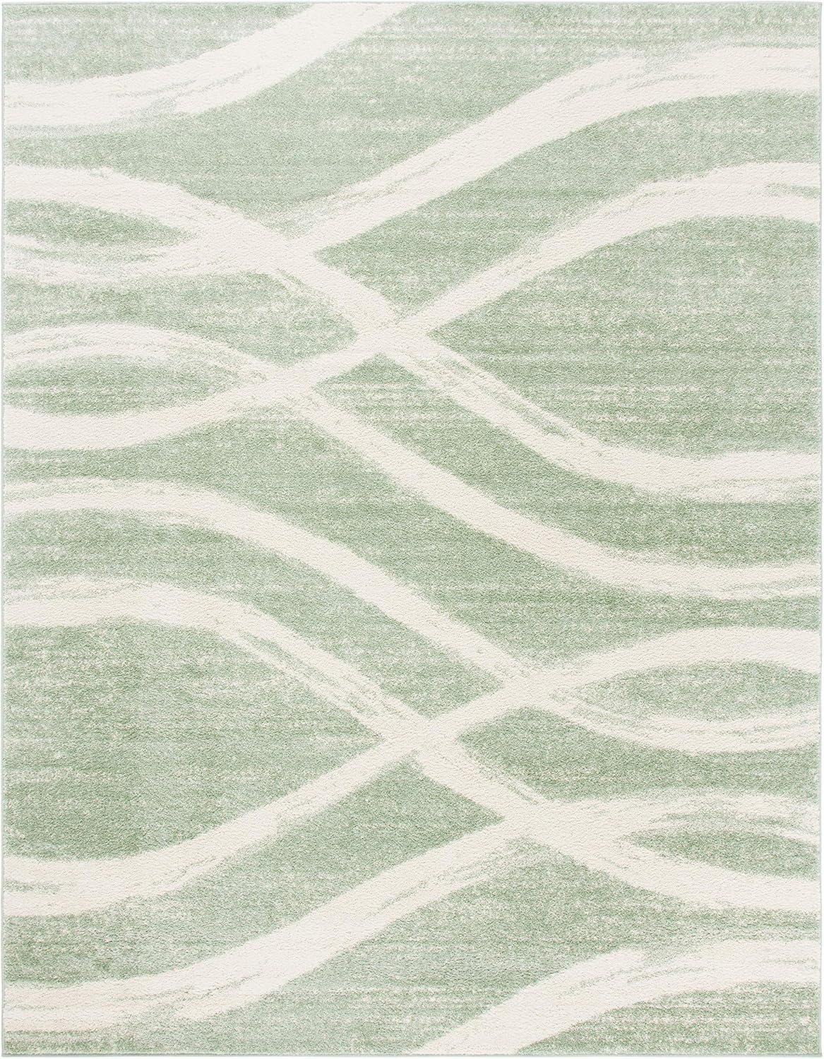 image:imageSAFAVIEH Area Rug 8x10 Adirondack Collection Large Sage amp Cream Modern Wave Design NonShedding amp Easy to Clean Ideal for Living Room Bedroom Dining Space ADR125XSageCream