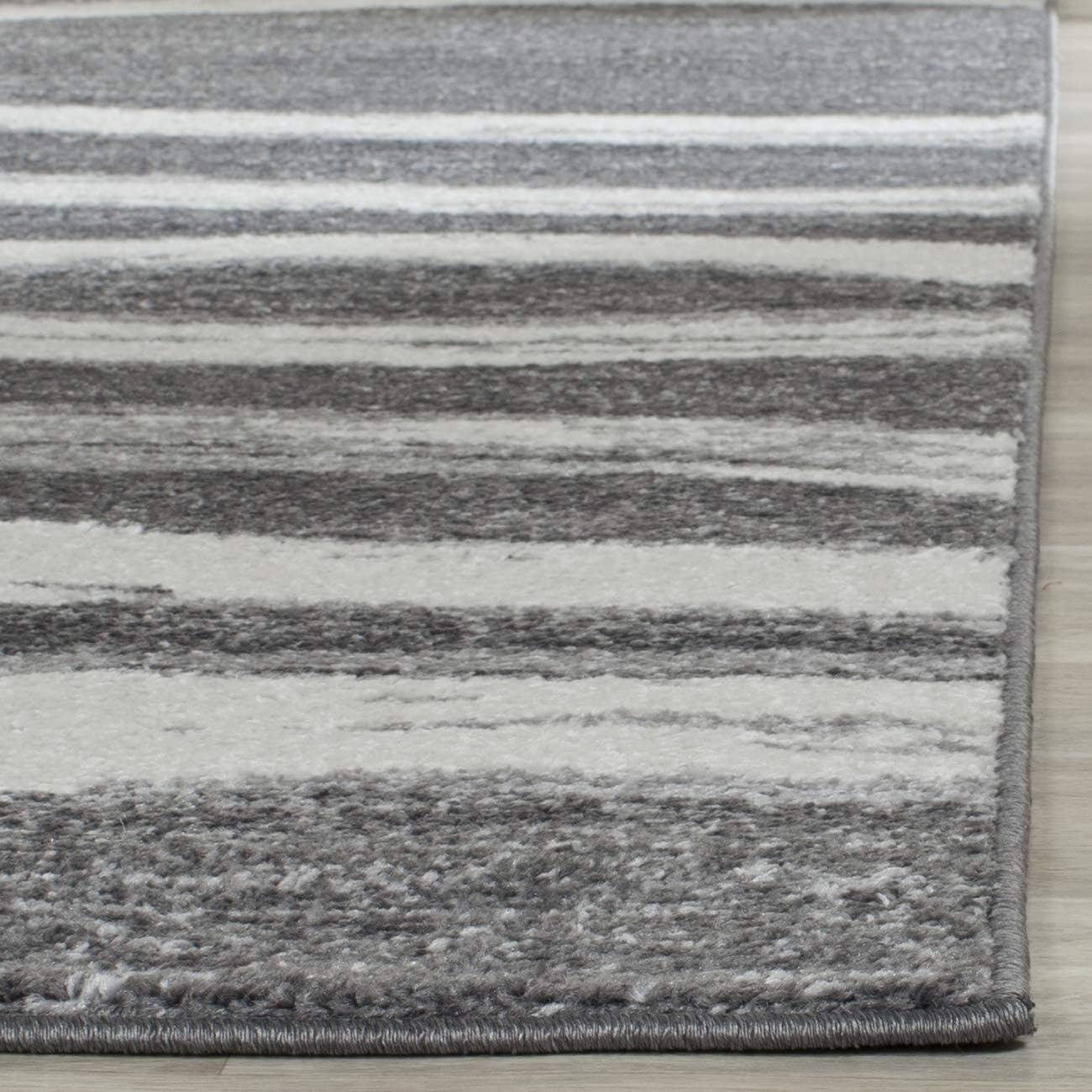 image:imageSAFAVIEH Area Rug 8x10 Adirondack Collection Large Sage amp Cream Modern Wave Design NonShedding amp Easy to Clean Ideal for Living Room Bedroom Dining Space ADR125XCharcoalIvory